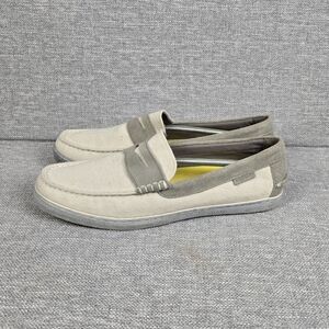 Cole Haan Pinch Weekender Loafers White/beige Textile Pattern Mens Sz 12